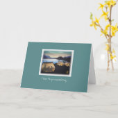 Pastel Tenten bij zonsondergang tot echtgenote Jub Kaart (Gele Bloem)