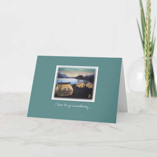 Pastel Tenten bij zonsondergang tot echtgenote Jub Kaart (Voorkant)