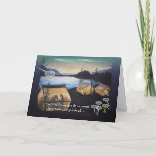 Pastel Tents at Sunset Night Klinkt Inspirerend Kaart (Voorkant)