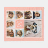 Pastel Terra 8 Fotocollage - klassiek monogram Fleece Deken (Voorkant (Horizontaal))