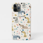 Pastel Terrazzo Funny Cute Dog Pattern Case-Mate iPhone Case (Achterkant)