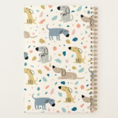 Pastel Terrazzo Funny Cute Dog Pattern Planner (Achterkant)