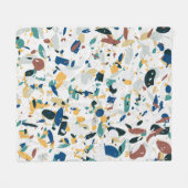 Pastel Terrazzo: modern Abstract patroon. Fleece Deken (Voorkant (Horizontaal))