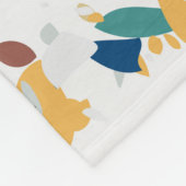 Pastel Terrazzo: modern Abstract patroon. Fleece Deken (Hoek)