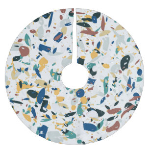 Pastel Terrazzo: modern Abstract patroon. Kerstboom Rok