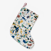 Pastel Terrazzo: modern Abstract patroon. Kleine Kerstsok (Voorkant (Hangend))