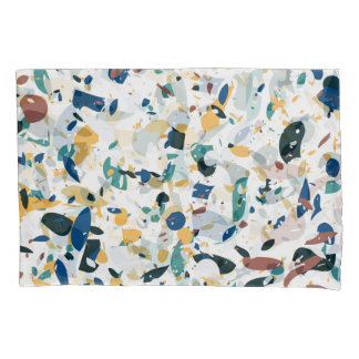 Pastel Terrazzo: modern Abstract patroon. Kussensloop