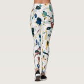 Pastel Terrazzo: modern Abstract patroon. Leggings (Achterkant)