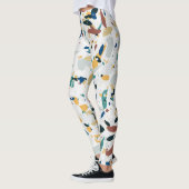Pastel Terrazzo: modern Abstract patroon. Leggings (Links)