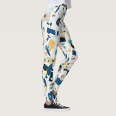 Pastel Terrazzo: modern Abstract patroon. Leggings (Rechts)