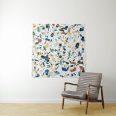 Pastel Terrazzo: modern Abstract patroon. Wandkleed (In situ)
