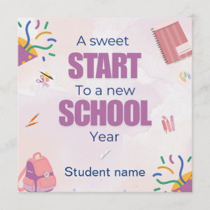 Pastel Terug naar School Behandel Tag Kaart   pers
