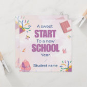 Pastel Terug naar School Behandel Tag Kaart | pers (Voorkant / Achterkant in situ)
