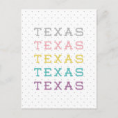 Pastel Texas, Texas Briefkaart (Voorkant)