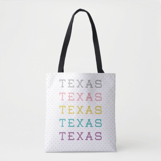 Pastel Texas, Texas Tote Bag (Voorkant)