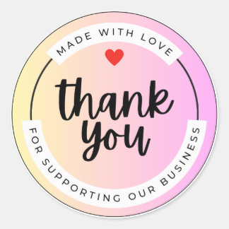Pastel Thank You Business Sticker
