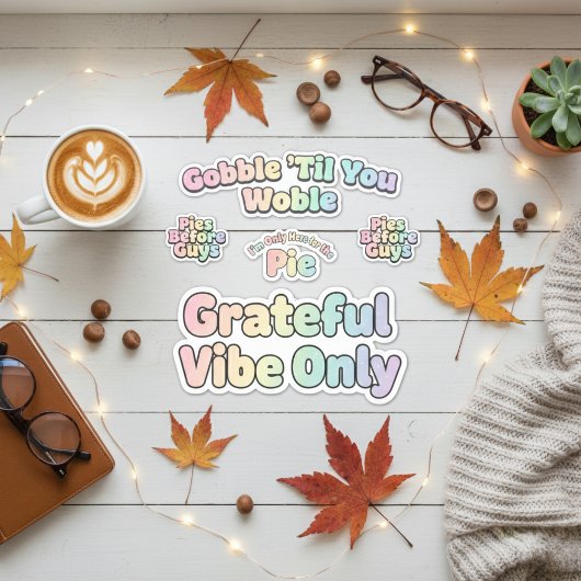 Pastel Thanksgiving Holiday Sticker Pack
