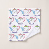  pastel theepot-theepot pot-ot-roze bad handdoek (Wasdoekje)