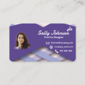 Pastel thema visitekaartje Paarse 8 (Voorkant)