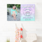 Pastel Tie Dye Afstudeerfoto Afstuderen Spandoek (Insitu)