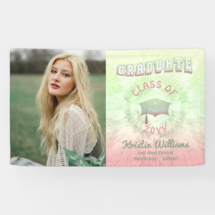 Pastel Tie Dye Afstuderen Afstuderen banner