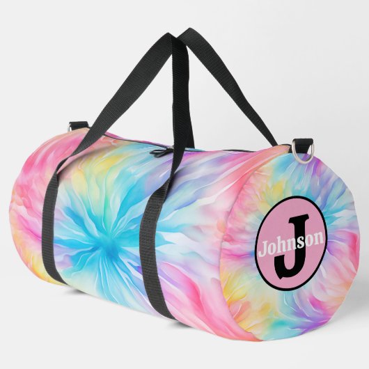 Pastel Tie Dye Bloom Monogram Gepersonaliseerde Ki Plunjezak (Linkerhoek)