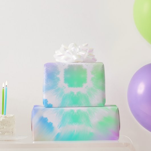 Pastel Tie Dye Cadeaupapier (Feestgeschenken)