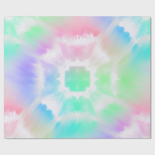 Pastel Tie Dye Cadeaupapier (Vlak)