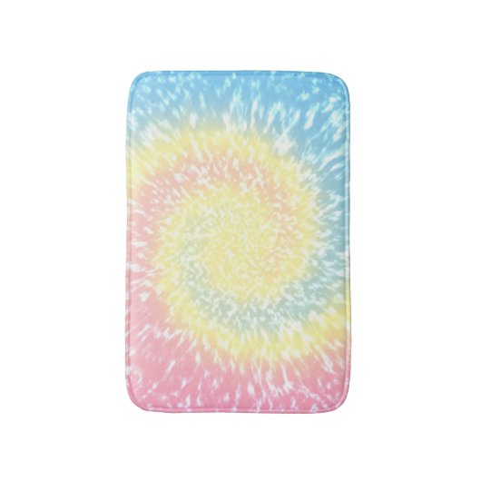 Pastel Tie Dye Hippie Swirl Badmat (Voorkant Verticaal)