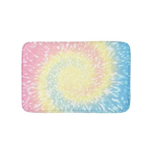 Pastel Tie Dye Hippie Swirl Badmat (Voorkant)