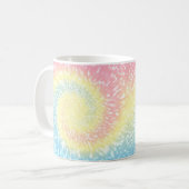 Pastel Tie Dye Hippy Swirl Koffiemok (Voorkant links)