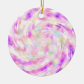 Pastel Tie Dye kerstversiering Keramisch Ornament (Voorkant)