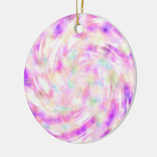 Pastel Tie Dye kerstversiering Keramisch Ornament (Links)