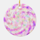 Pastel Tie Dye kerstversiering Keramisch Ornament (Achterkant)