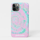 Pastel Tie Dye Pattern Pink Aqua Mint Persoonlijk Case-Mate iPhone Case (Achterkant)