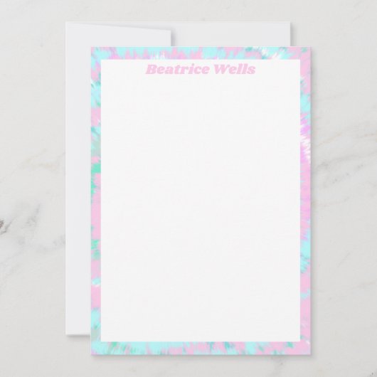 Pastel Tie Dye Pattern roze Aqua Mint Green (Voorkant)