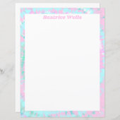 Pastel Tie Dye Pattern roze Aqua Mint Green (Voorkant / Achterkant)