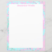 Pastel Tie Dye Pattern roze Aqua Mint Green (Voorkant)