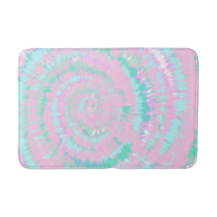 Pastel Tie Dye Pattern roze Aqua Mint Green Badmat