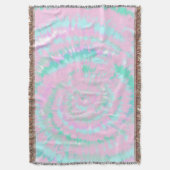 Pastel Tie Dye Pattern roze Aqua Mint Green Deken (Voorkant Verticaal)