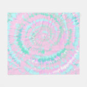 Pastel Tie Dye Pattern roze Aqua Mint Green Fleece Deken (Voorkant (Horizontaal))