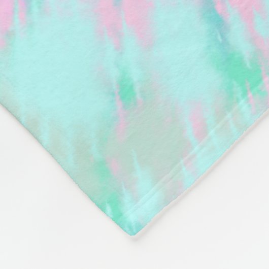 Pastel Tie Dye Pattern roze Aqua Mint Green Fleece Deken (Hoek)