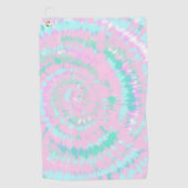 Pastel Tie Dye Pattern roze Aqua Mint Green Golfhanddoek (Voorkant)