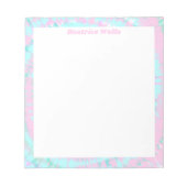 Pastel Tie Dye Pattern roze Aqua Mint Green Notitieblok (Voorkant)