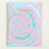 Pastel Tie Dye Pattern roze Aqua Mint Green Planner (Voorkant)
