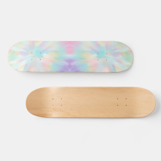 Pastel Tie Dye Persoonlijk Skateboard (Horizontaal)