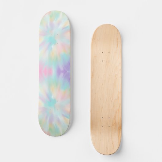 Pastel Tie Dye Persoonlijk Skateboard (Voorkant)