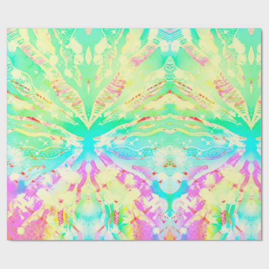 Pastel Tie Dye Print Wrapping Papier (Vlak)