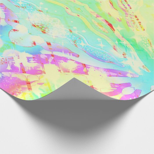 Pastel Tie Dye Print Wrapping Papier (Hoek)