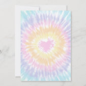 Pastel Tie Dye Rainbow Boho Hippie Girls Birthday Kaart (Achterkant)